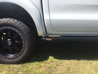 PHAT Bars - Ford Ranger FLAT Rock Sliders / Side steps - P/C Ally Checkerplate Tread - 4X4OC™ | 4x4 Offroad Centre