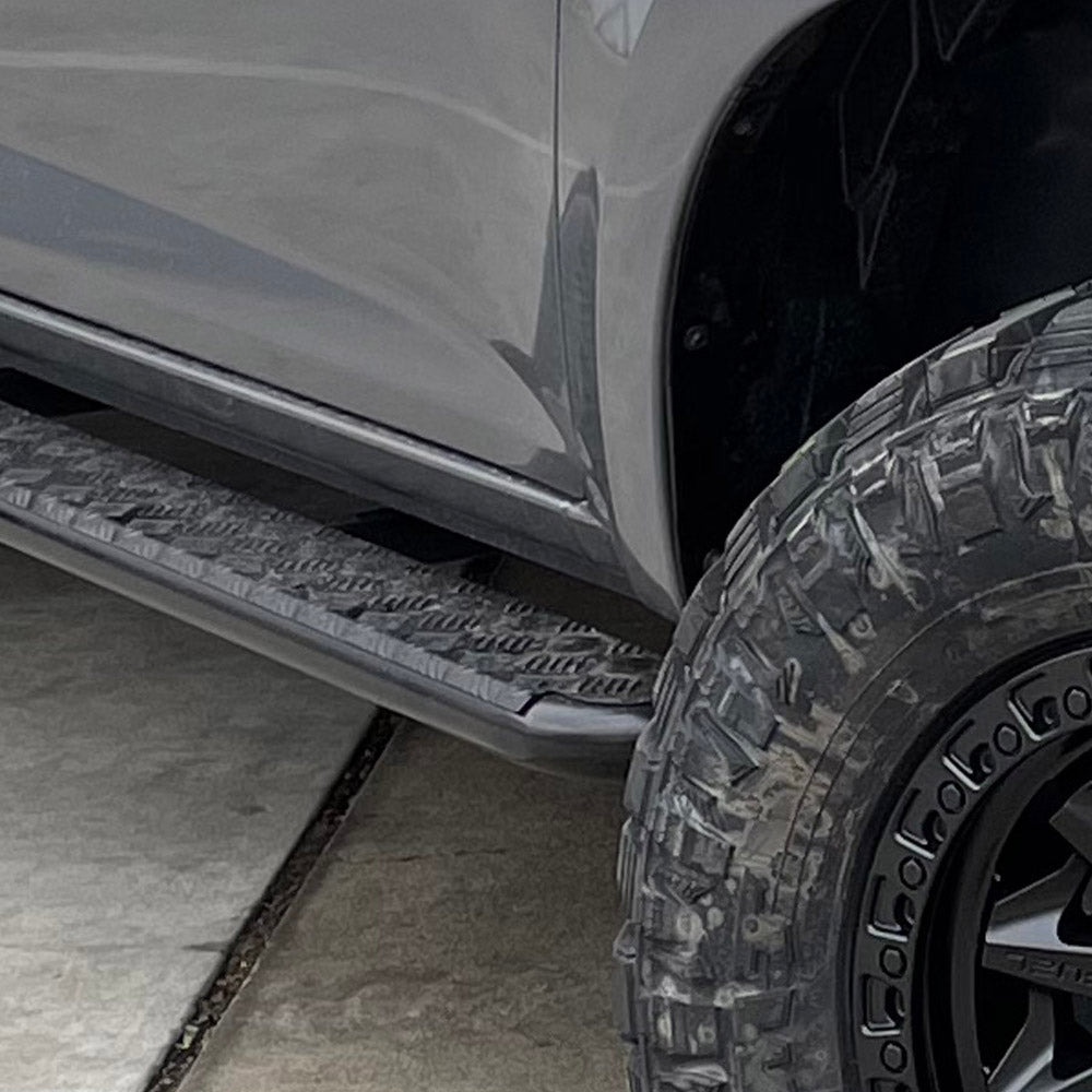 PHAT Bars - Mazda BT50 TF 2020+ FLAT Rock Sliders / Side Steps - P/C Ally Checkerplate Tread - 4X4OC™ | 4x4 Offroad Centre