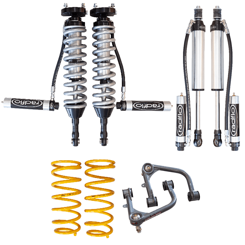 PHAT Bars - PHAT Bars RADFLO 2.5 IFP Full Kit 0” – 3” with Remote Res and Adjusters Land Cruiser 200 Series - 4X4OC™ | 4x4 Offroad Centre