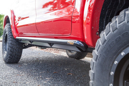 PHAT Bars - Toyota Hilux N70 ANGLED Rock Sliders / Side Steps - Powdercoated - 4X4OC™ | 4x4 Offroad Centre