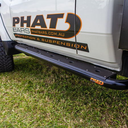 PHAT Bars - Toyota LandCruiser 79/76 Series FLAT Rock Sliders / Side Steps - 4X4OC™ | 4x4 Offroad Centre