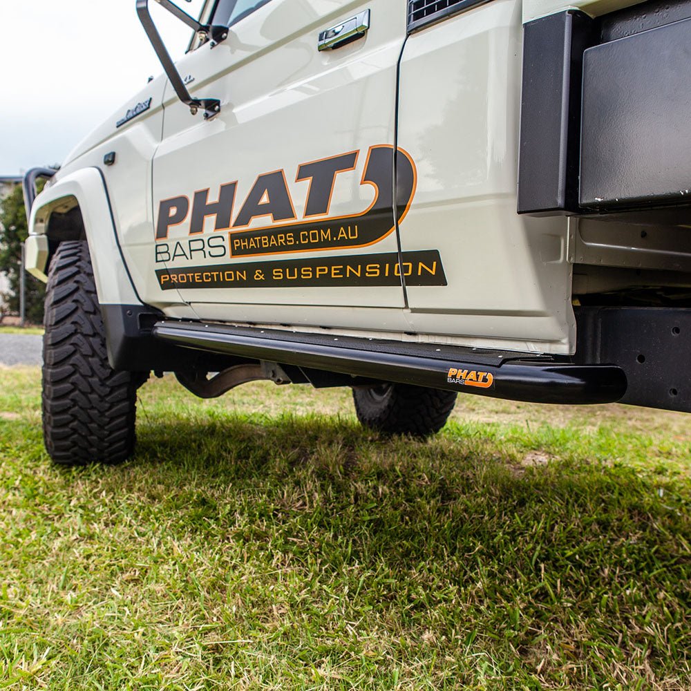 PHAT Bars - Toyota LandCruiser 79/76 Series FLAT Rock Sliders / Side Steps - 4X4OC™ | 4x4 Offroad Centre