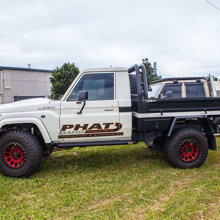 PHAT Bars - Toyota LandCruiser 79/76 Series FLAT Rock Sliders / Side Steps - 4X4OC™ | 4x4 Offroad Centre