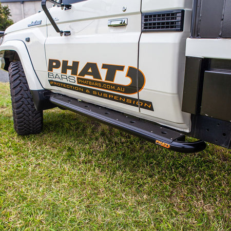 PHAT Bars - Toyota LandCruiser 79/76 Series FLAT Rock Sliders / Side Steps - 4X4OC™ | 4x4 Offroad Centre