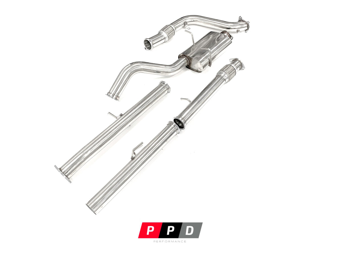 PPD Performance - Ford Courier (1996 - 2006) 2.5L 3' Stainless Steel Turbo Back Exhaust - 4X4OC™ | 4x4 Offroad Centre