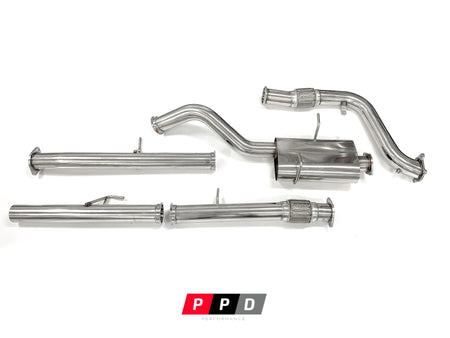 PPD Performance - Ford Courier (1996 - 2006) 2.5L 3' Stainless Steel Turbo Back Exhaust - 4X4OC™ | 4x4 Offroad Centre