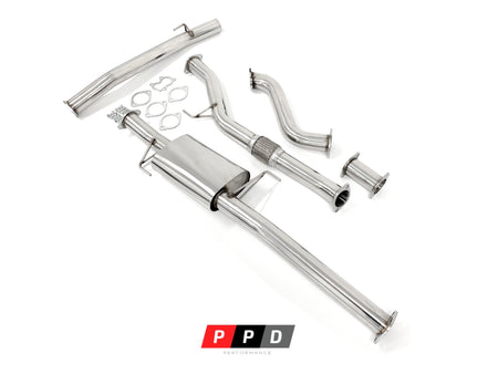 PPD Performance - Holden Rodeo (2003 - 2006) RA 3.0L TDI 4JH1 Stainless Turbo Back Exhaust - 4X4OC™ | 4x4 Offroad Centre