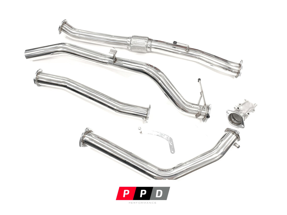 PPD Performance - Nissan Navara (1997 - 2008) D22 3.0L TD 3' Stainless Steel Turbo Back Exhaust System - 4X4OC™ | 4x4 Offroad Centre