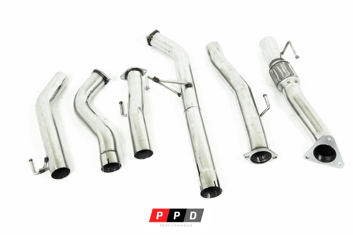 PPD Performance - Nissan Navara (2011 - 2014) D40 V6 ST - X 550 Dump - back 3' Stainless Exhaust - 4X4OC™ | 4x4 Offroad Centre