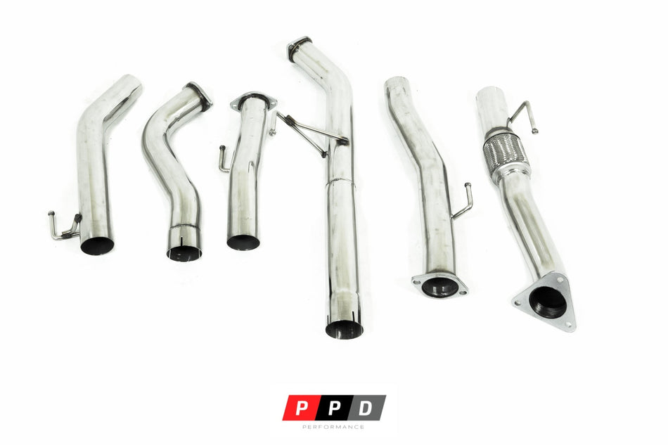 PPD Performance - Nissan Navara (2011 - 2014) D40 V6 ST - X 550 Dump - back 3' Stainless Exhaust - 4X4OC™ | 4x4 Offroad Centre