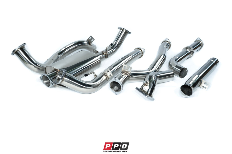 PPD Performance - Toyota Landcruiser 100 Series (1997 - 2006) 4.2L 1HD 3' Turbo Back Exhaust - 4X4OC™ | 4x4 Offroad Centre