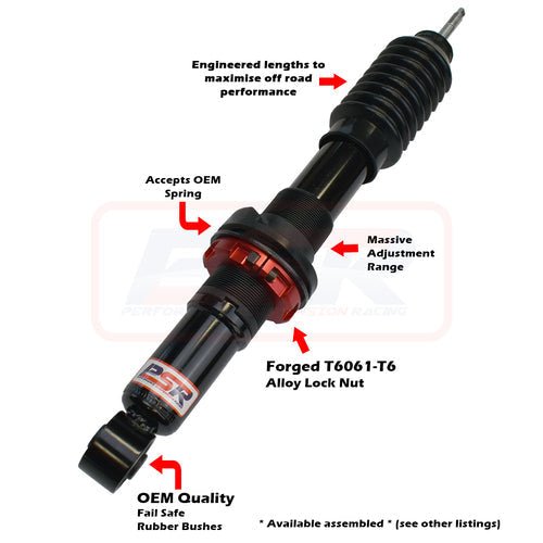 PSR - Performance Suspension Racing - Ford Ranger (2012 - 2018) PX1 PX2 TTG Front Adjustable Struts Heavy Duty 2' - 5' Lift (adjustable) - 4X4OC™ | 4x4 Offroad Centre