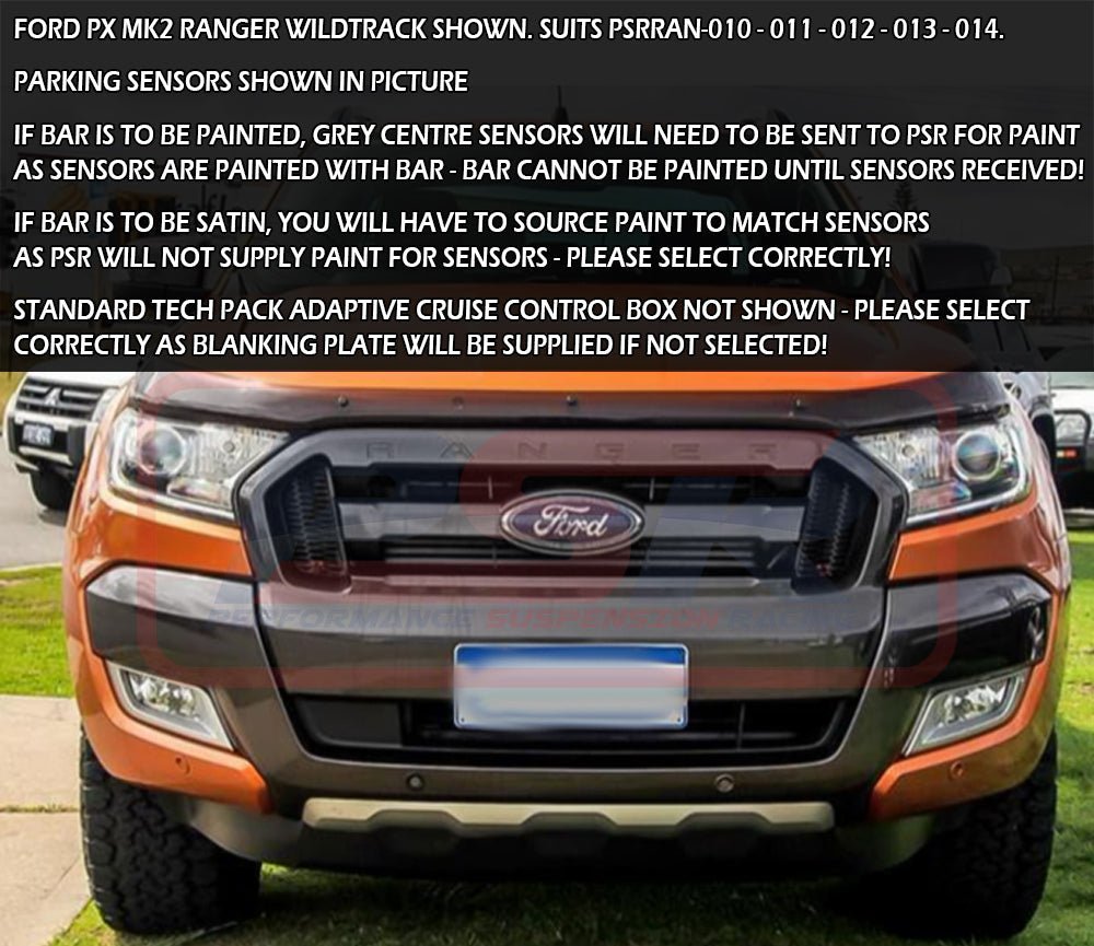 PSR - Performance Suspension Racing - Ford Ranger (2015 - 2018) PSR PX MK2 8/2015 - 7/2018 Ambush Hoopless Bullbar 2' Body Lift - 4X4OC™ | 4x4 Offroad Centre