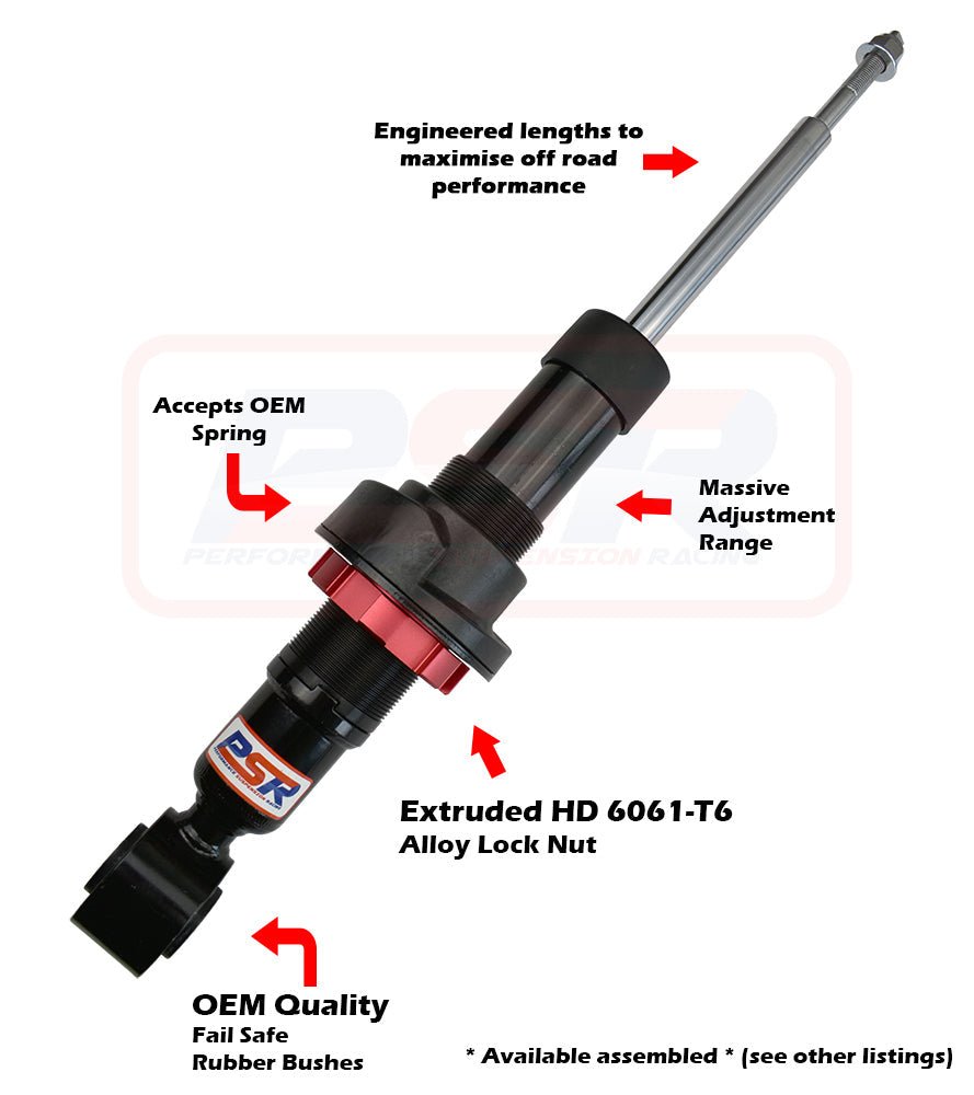 PSR - Performance Suspension Racing - Ford Ranger (2015 - 2018) PSR PX MK3 08 - 18 On PSR TTG Front 2 - 4' Adjustable Shock Absorber (Also Suits MK2 Everest) - 4X4OC™ | 4x4 Offroad Centre