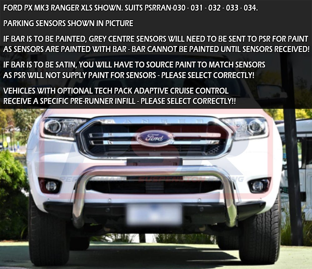 PSR - Performance Suspension Racing - Ford Ranger (2018 - 2021) PSR PX MK3 8/2018 - ON Ambush Hoopless Bullbar - 4X4OC™ | 4x4 Offroad Centre