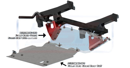 PSR - Performance Suspension Racing - Isuzu D - Max (2020 - 2025) PSR 3 - Mazda BT - 50 TF 2021 - ON Chassis Saver Front Bash Guard Rear Half - 4X4OC™ | 4x4 Offroad Centre