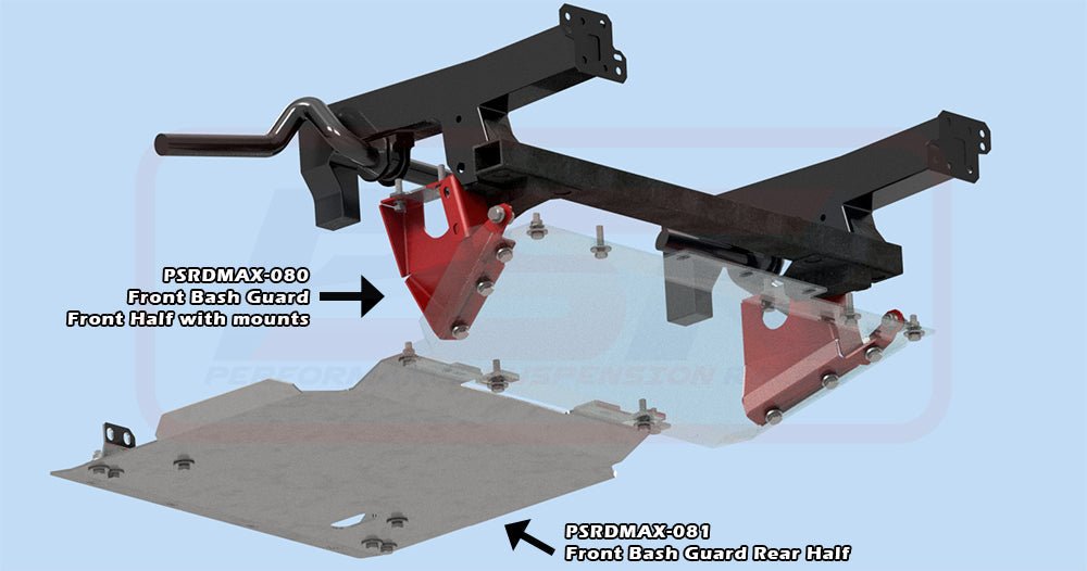 PSR - Performance Suspension Racing - Isuzu D - Max (2020 - 2025) PSR 3 - Mazda BT - 50 TF 2021 - ON Chassis Saver Front Bash Guard Rear Half - 4X4OC™ | 4x4 Offroad Centre