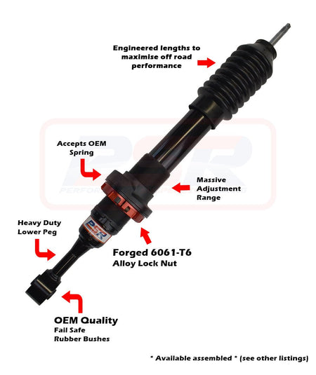 PSR - Performance Suspension Racing - Mazda BT - 50 (2016 - 2020) PSR / Ford Ranger PX PSR TTG Front 2 - 5' Adjustable Shock Absorber - 4X4OC™ | 4x4 Offroad Centre