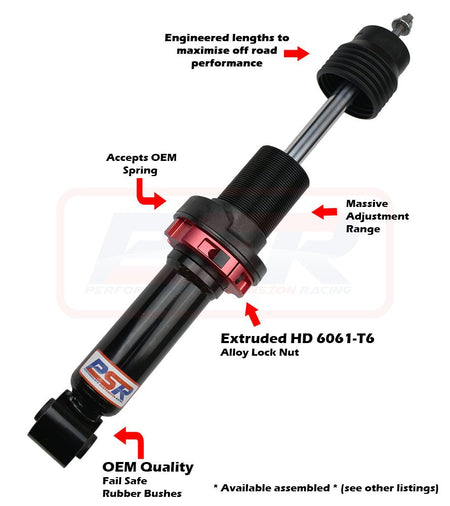 PSR - Performance Suspension Racing - Mitsubishi Triton (2006 - 2023) PSR ML - MR PSR TTG Front 2 - 3' Adjustable Shock Absorber - 4X4OC™ | 4x4 Offroad Centre