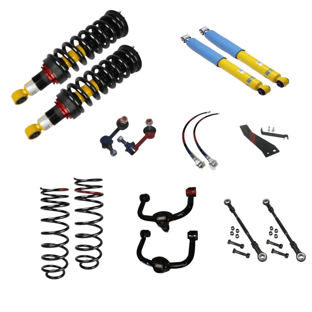 PSR - Performance Suspension Racing - Nissan Navara (2015 - 2022) Np300 PSR Bilstein suspension lift kit 4' / 3' Lift Front Adjustable Struts - 4X4OC™ | 4x4 Offroad Centre