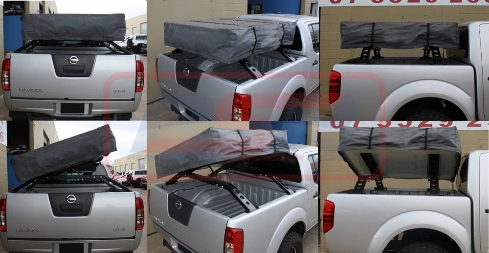 PSR - Performance Suspension Racing - Nissan Navara (2016 - 2022) NP300 PSR Tilt Up Baja Style Roof Top Tent Mount - 4X4OC™ | 4x4 Offroad Centre