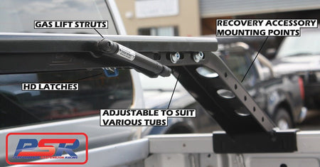 PSR - Performance Suspension Racing - Roof Top Tent Complete Tilt System (Full kit, Baja Tub Rack Style) PSR - 4X4OC™ | 4x4 Offroad Centre