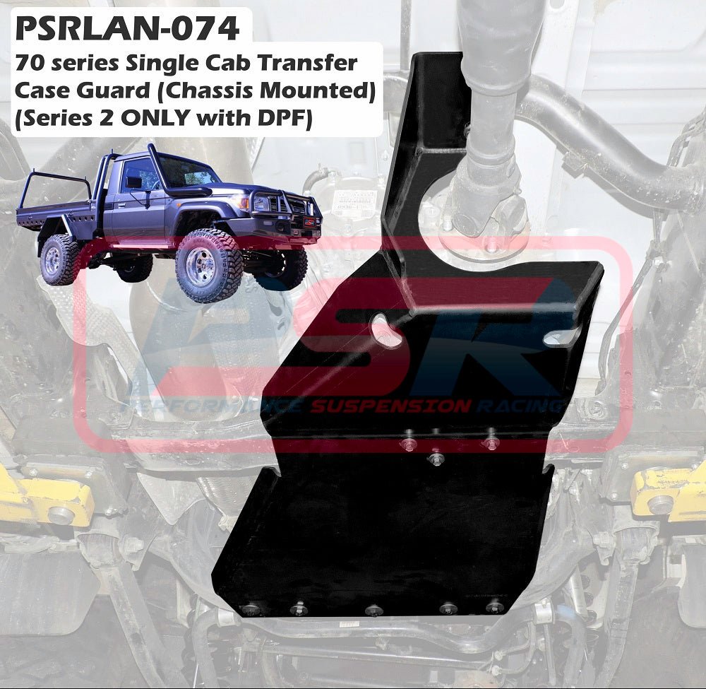 PSR - Performance Suspension Racing - Toyota Landcruiser 70 Series (1999 - 2020) PSR Single Cab Transfer Case Guard (Chassis Mounted) (Series 2 Only with DPF) - 4X4OC™ | 4x4 Offroad Centre