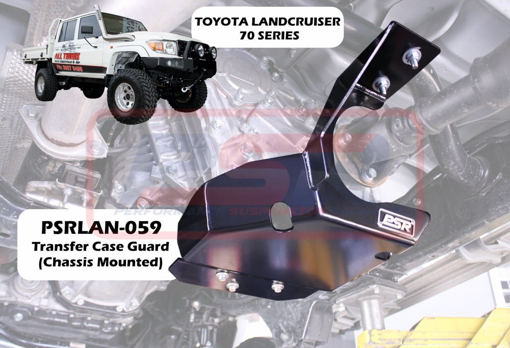 PSR - Performance Suspension Racing - Toyota Landcruiser 70 Series (1999 - 2020) PSR Transfer Case Guard (Chassis Mounted)(Single Rear Fuel Tank Only) - 4X4OC™ | 4x4 Offroad Centre