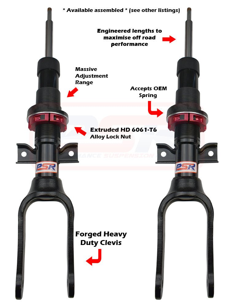 PSR - Performance Suspension Racing - Volkswagen Amarok (2010 - 2022) PSR TTG Front 2' Adjustable Shock Absorber - 4X4OC™ | 4x4 Offroad Centre