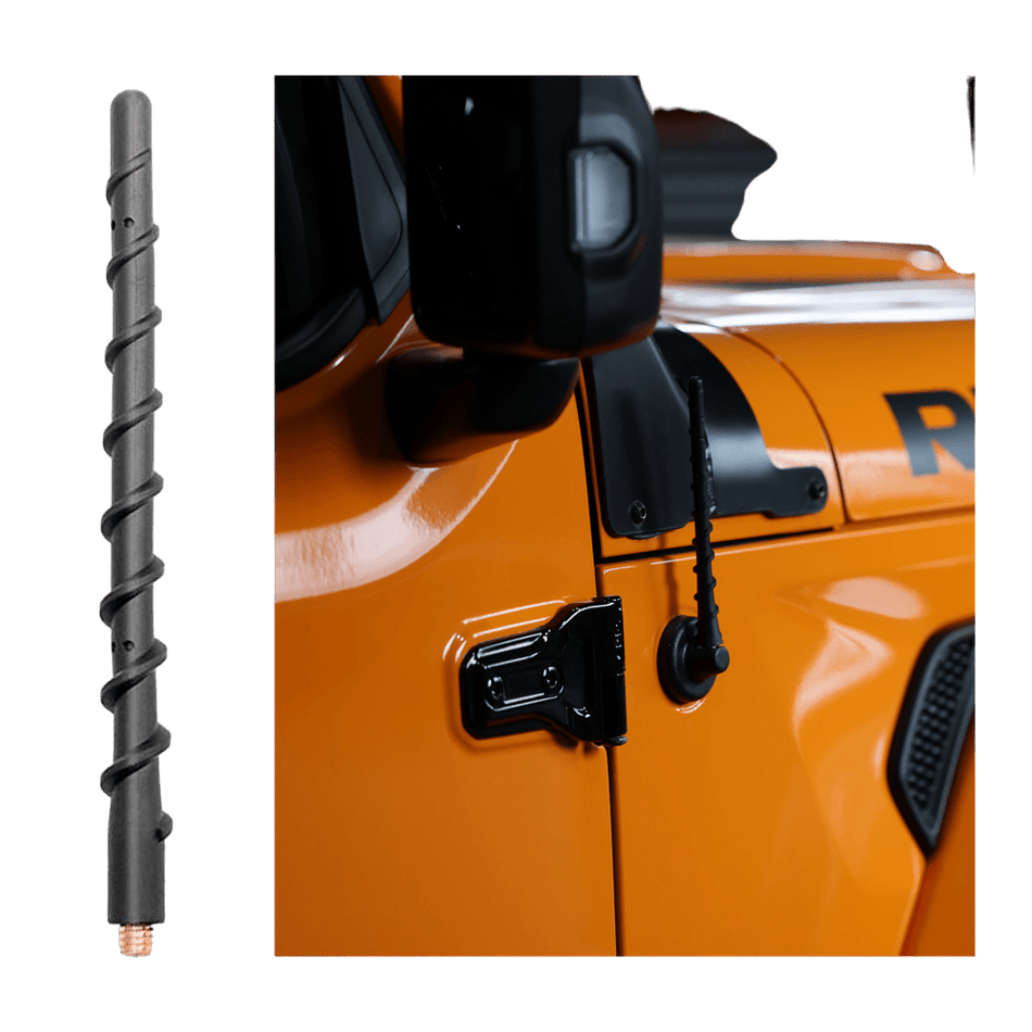 PVS Automotive - 9 inch Spiral Antenna to suit Jeep Wrangler Gladiator Rubicon JK JKU JL JLU JT (2007 - 2021) - 4X4OC™ | 4x4 Offroad Centre
