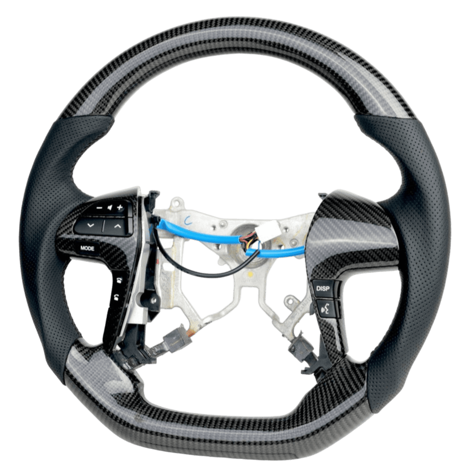 PVS Automotive - Classic Carbon with Perforated Leather Sides Steering Wheel to suit Toyota Hilux N70 Facelift (06/2011 - 04/2015) - 4X4OC™ | 4x4 Offroad Centre