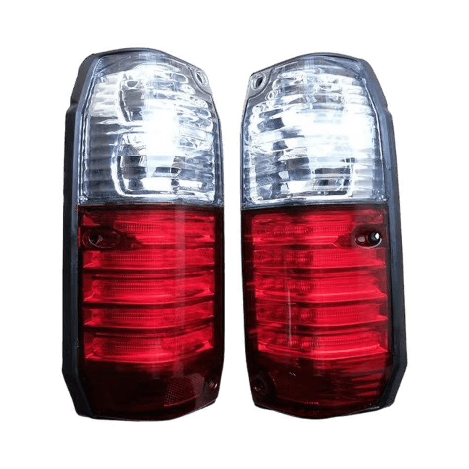 PVS Automotive - Clear + Red LED Tail Lights Plug n Play for Toyota Landcruiser 76 Series - 4X4OC™ | 4x4 Offroad Centre