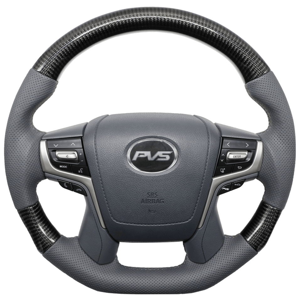 PVS Automotive - Elite Flat Bottom Carbon Grey Leather Steering Wheel Kit **PRE - ORDER FOR AUGUST** - 4X4OC™ | 4x4 Offroad Centre