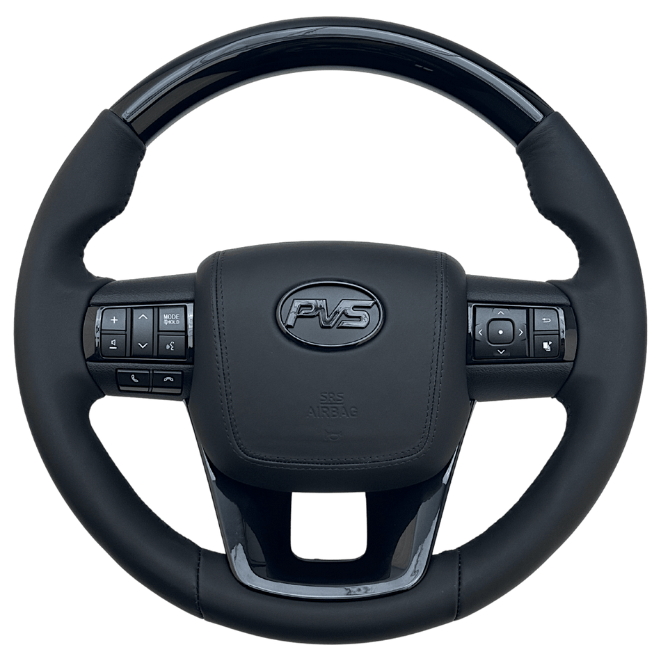 PVS Automotive - Gloss Black Edition Leather Steering Wheel Core for Toyota - 4x4 Offroad Centre