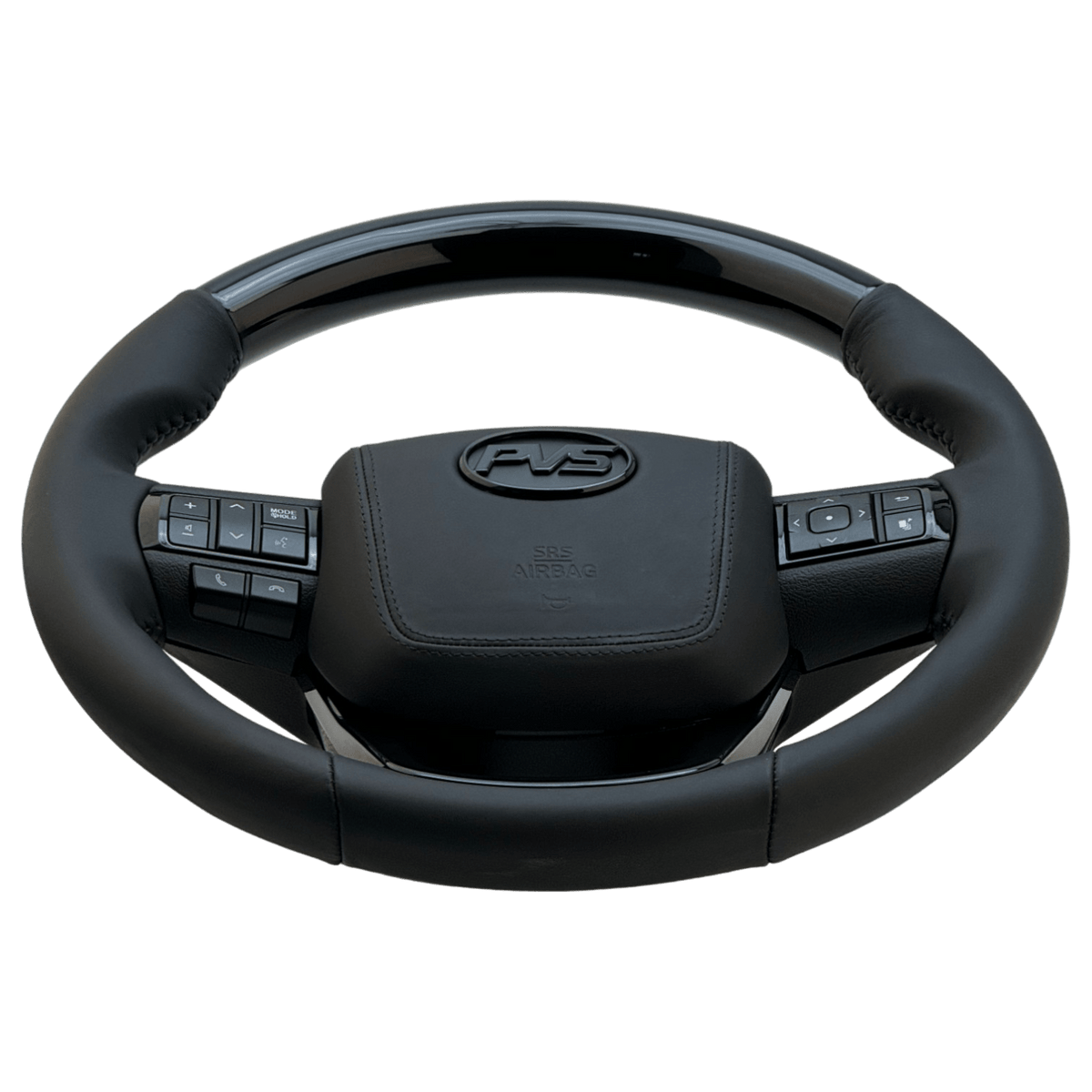 PVS Automotive - Gloss Black Edition Leather Steering Wheel Upgrade Kit for Toyota - 4x4 Offroad Centre