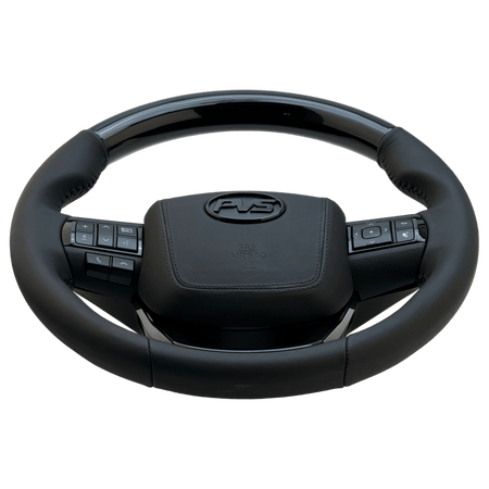 PVS Automotive - Gloss Black Edition Leather Steering Wheel Upgrade Kit for Toyota - 4x4 Offroad Centre