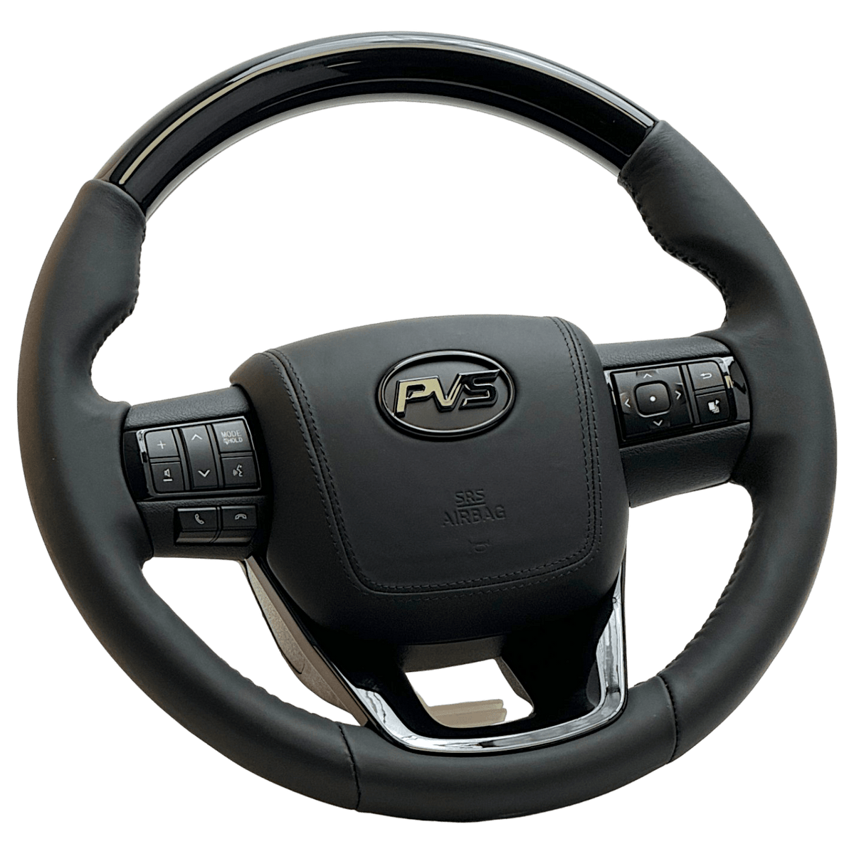 PVS Automotive - Gloss Black Edition Leather Steering Wheel Upgrade Kit for Toyota - 4x4 Offroad Centre