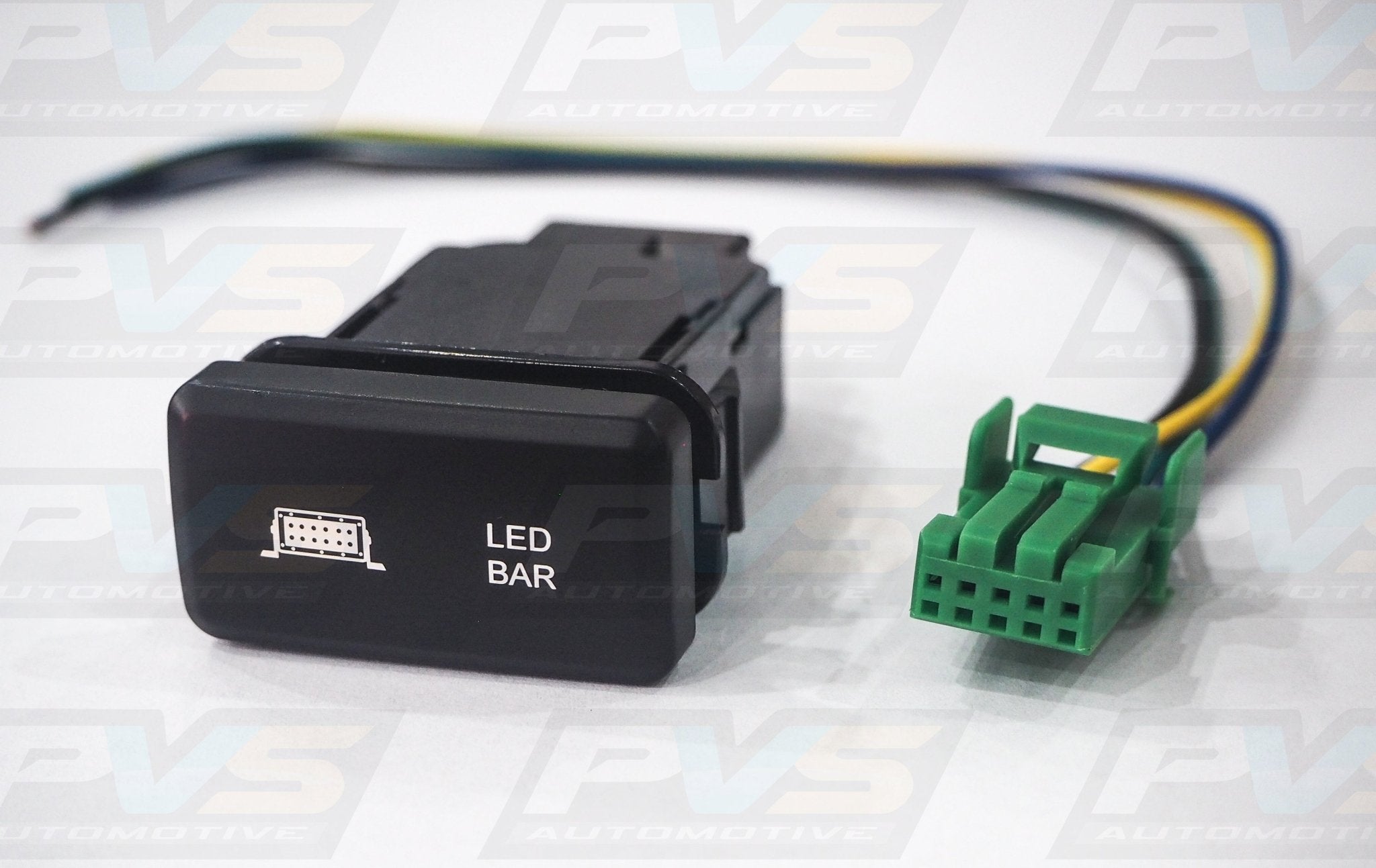 PVS Automotive - Horizontal White LED Push Switch to suit Toyota Hilux Hiace FJ Cruiser Prado 70 Series LandCruiser - 4X4OC™ | 4x4 Offroad Centre