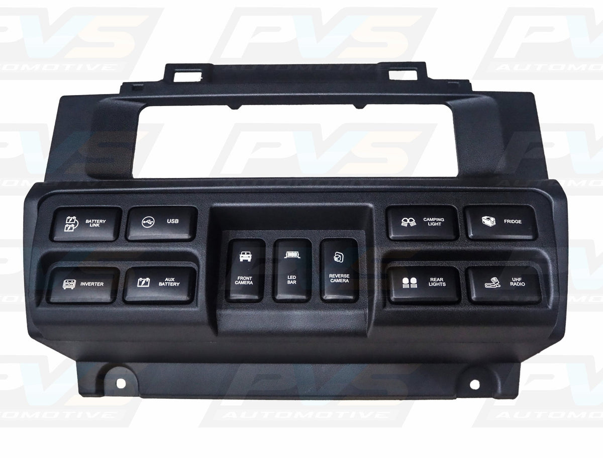 PVS Automotive - Horizontal White LED Push Switch to suit Toyota Hilux Hiace FJ Cruiser Prado 70 Series LandCruiser - 4X4OC™ | 4x4 Offroad Centre