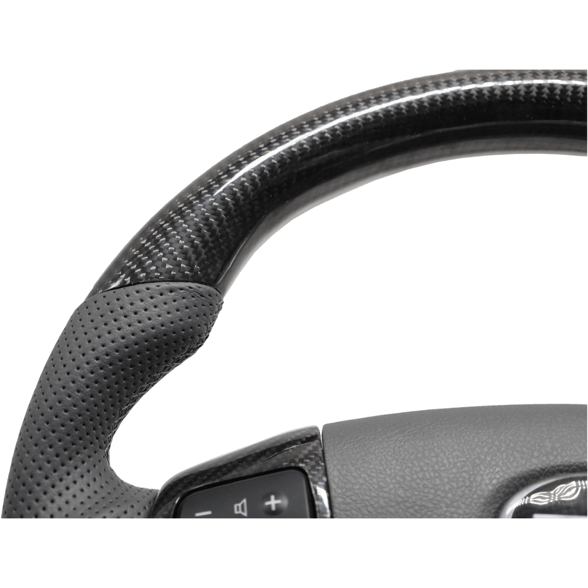 PVS Automotive - OEM Carbon Grey Leather Steering Wheel with Steering Controls Insert to suit Toyota LandCruiser 70 Series **PRE - ORDER FOR AUGUST** - 4X4OC™ | 4x4 Offroad Centre