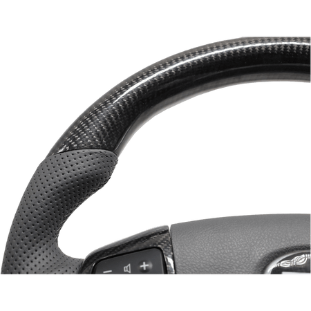 PVS Automotive - OEM Carbon Grey Leather Steering Wheel with Steering Controls Insert to suit Toyota LandCruiser 70 Series **PRE - ORDER FOR AUGUST** - 4X4OC™ | 4x4 Offroad Centre