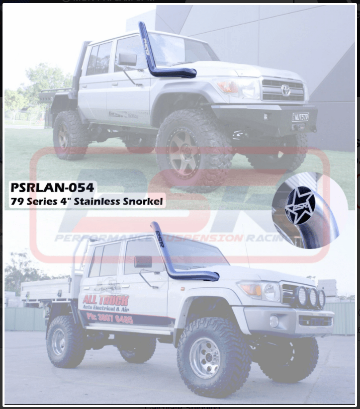 PVS Automotive - PSR Toyota Landcruiser 79/76 Series Snorkel - Black - 4x4 Offroad Centre