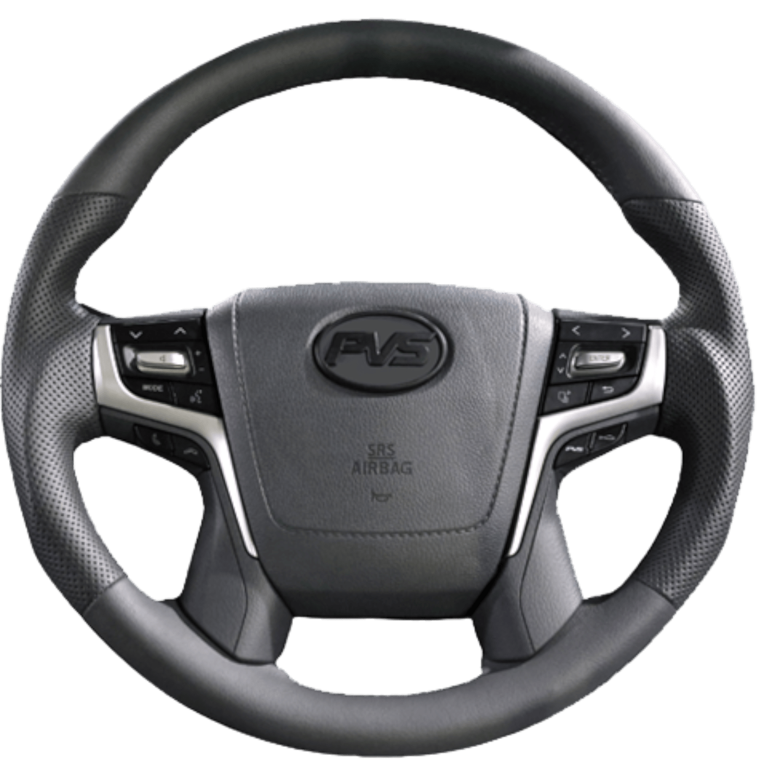 PVS Automotive - Sports Grey Leather with Perforated Sides Steering Wheel Kit **PRE - ORDER FOR JULY** - 4X4OC™ | 4x4 Offroad Centre