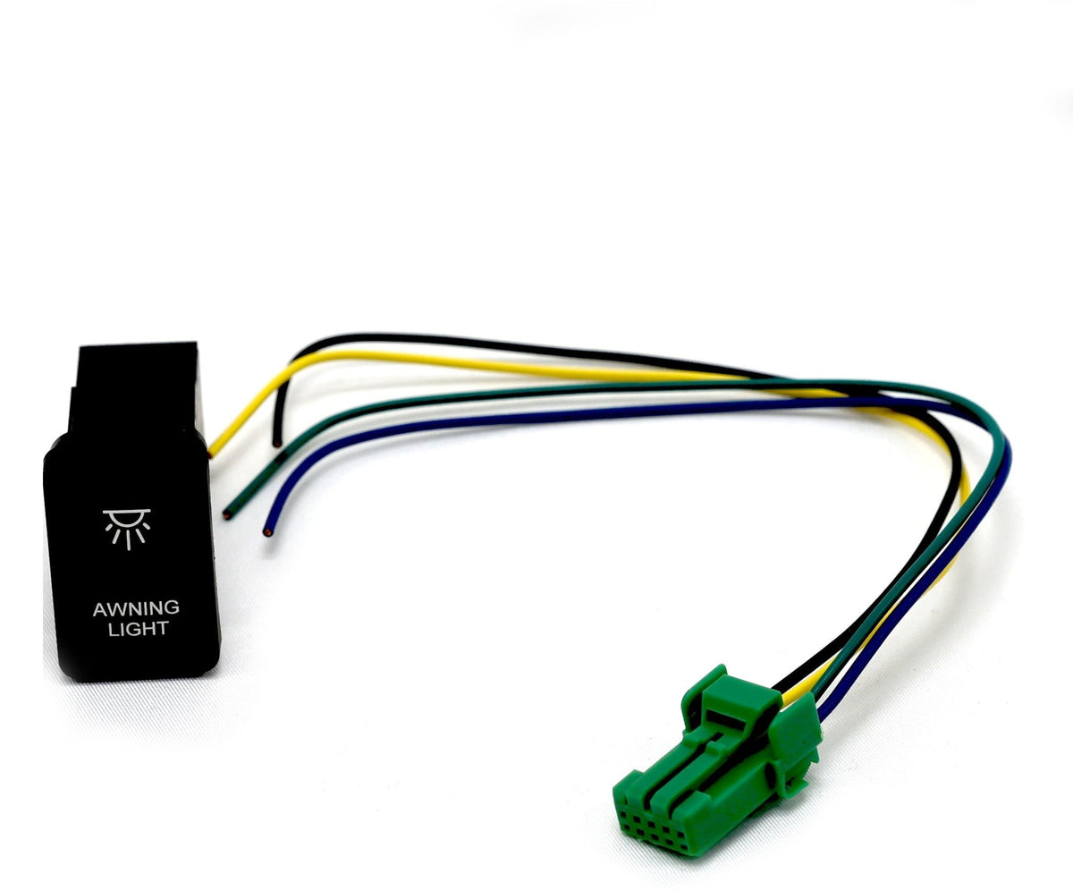 PVS Automotive - Vertical White LED Push Switch to suit 200 Series Landcruiser - 4X4OC™ | 4x4 Offroad Centre