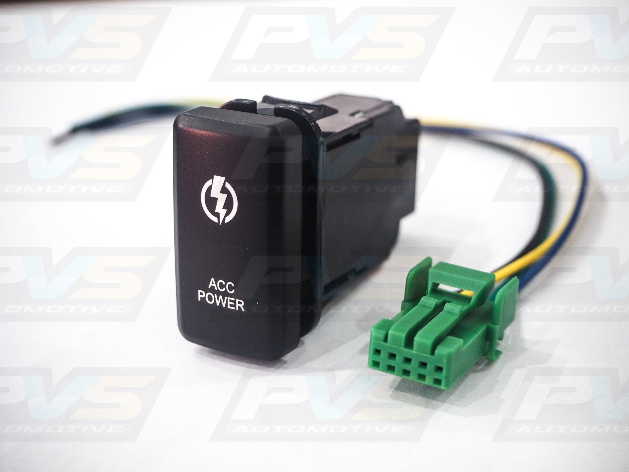 PVS Automotive - Vertical White LED Push Switch to suit Toyota Hilux Hiace FJ Cruiser Prado 70 Series LandCruiser - 4X4OC™ | 4x4 Offroad Centre