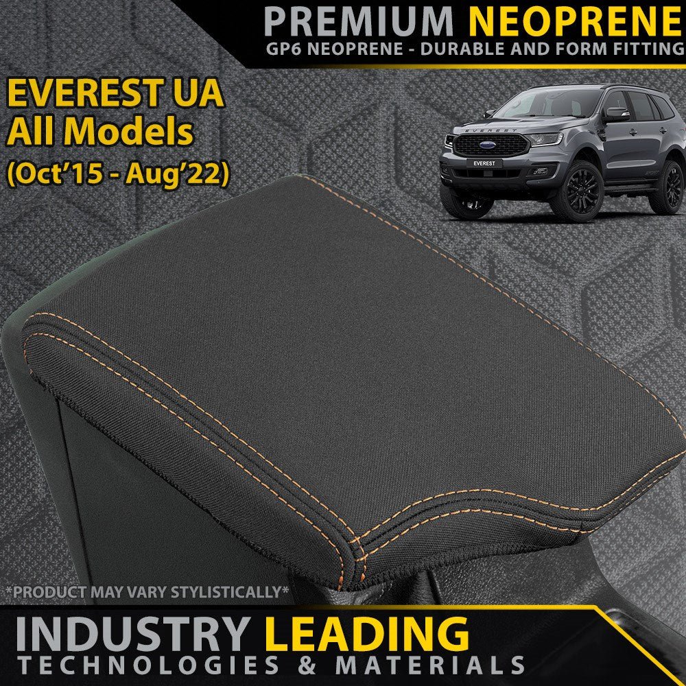 Razorback 4x4 - Ford Everest UA Premium Neoprene Console Lid (Made to Order) - 4X4OC™ | 4x4 Offroad Centre