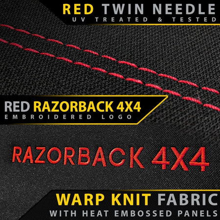 Razorback 4x4 - Ford Everest UA Titanium Premium Neoprene 2x Front Row Seat Covers (Made to Order) - 4X4OC™ | 4x4 Offroad Centre