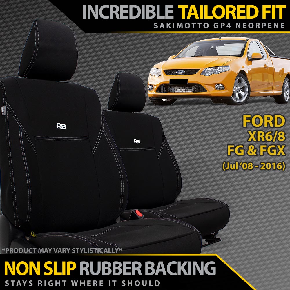 Razorback 4x4 - Ford Falcon XR6 FG/FGX Neoprene 2x Front Seat Covers (In Stock) - 4X4OC™ | 4x4 Offroad Centre