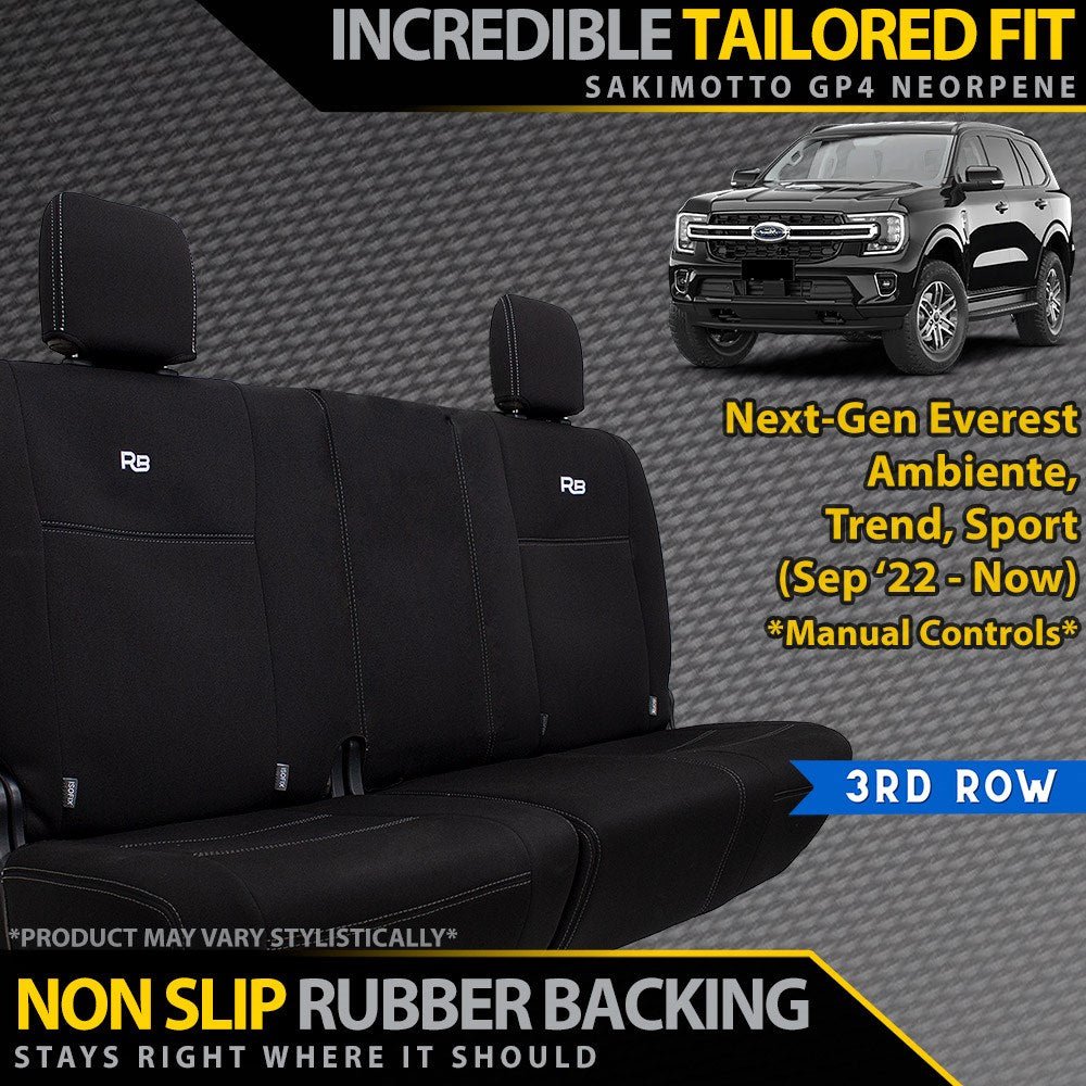 Razorback 4x4 - Ford Next - Gen Everest Neoprene 3rd Row Seat Covers (Made to Order) - 4X4OC™ | 4x4 Offroad Centre