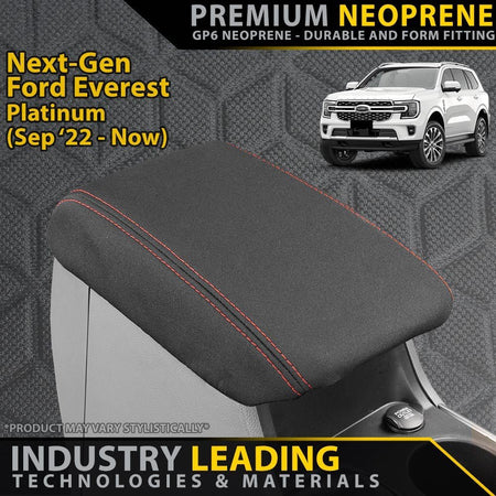 Razorback 4x4 - Ford Next - Gen Everest Platinum Premium Neoprene Console Lid (Made to Order) - 4X4OC™ | 4x4 Offroad Centre